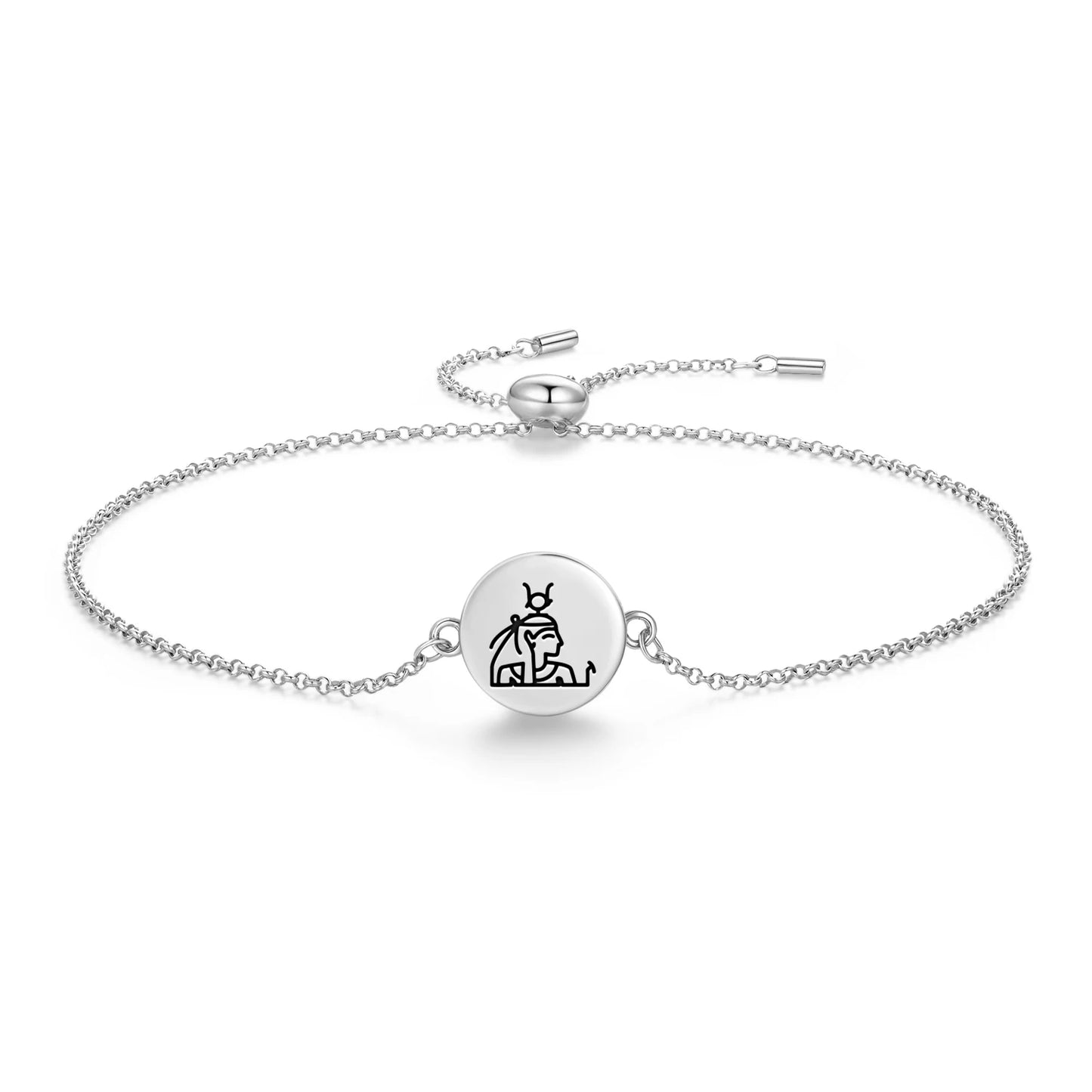 Egyptian Symbols
Hathor 925 Sterling Silver Bracelet Spiritual Sigil Jewelry Gift