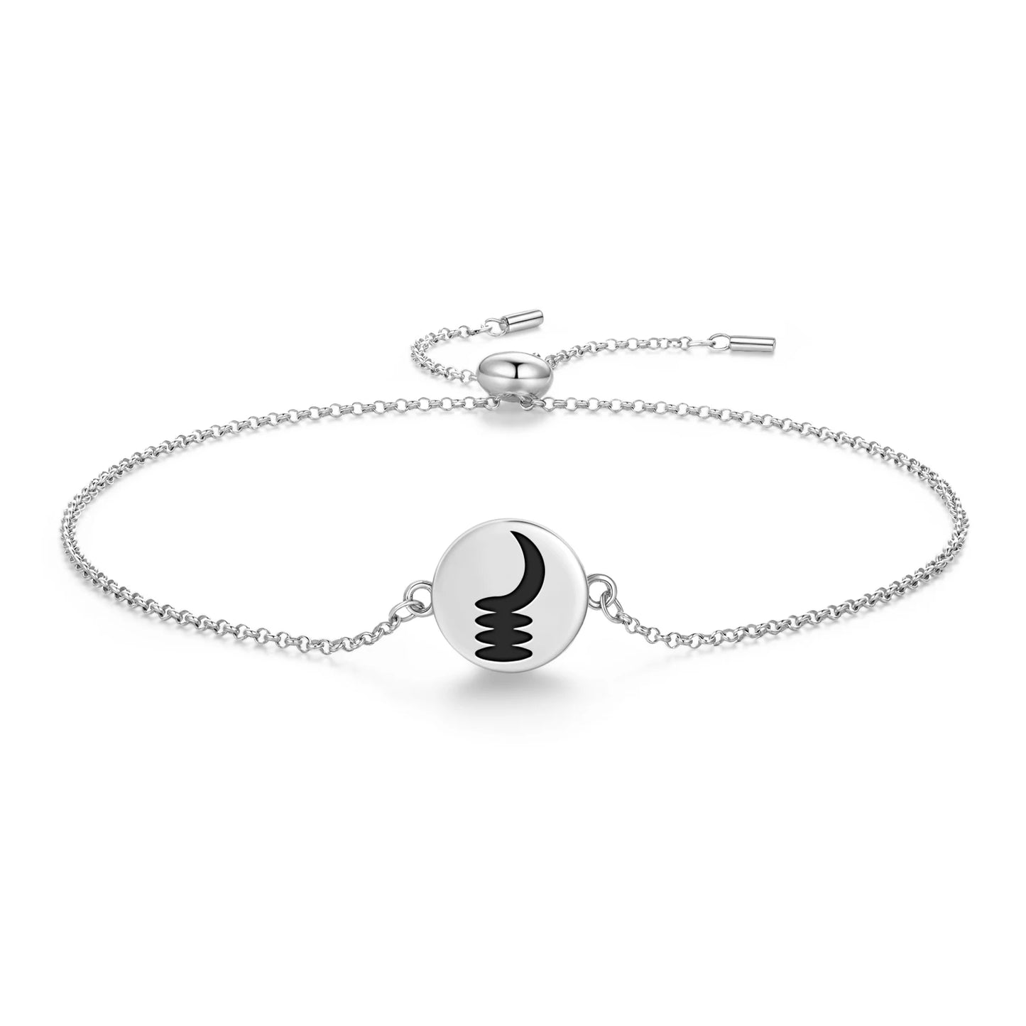 Adinkra Symbols Akoben 925 Sterling Silver Bracelet Spiritual Sigil Jewelry Gift