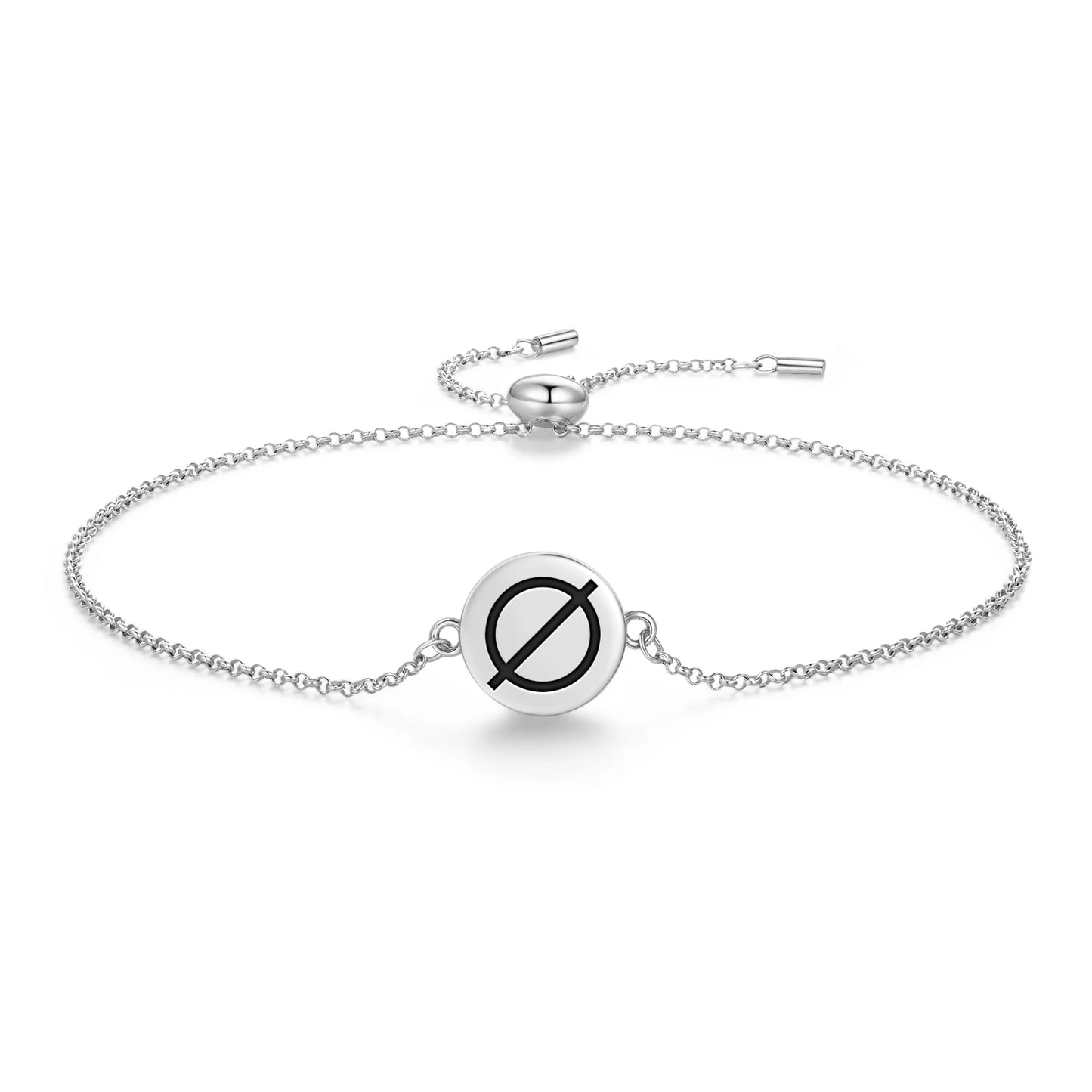 Astrology Symbols Transpluto 925 Sterling Silver Bracelet Spiritual Sigil Jewelry Gift