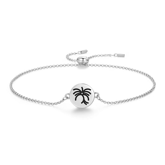 Adinkra Symbols Abe Dua 925 Sterling Silver Bracelet Spiritual Sigil Jewelry Gift