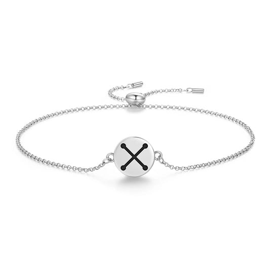 Adinkra Symbols Nyame Nwu na Mawu 925 Sterling Silver Bracelet Spiritual Sigil Jewelry Gift