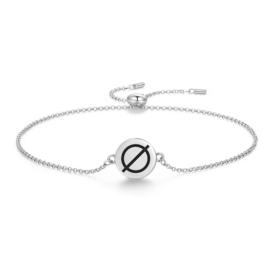 Astrology Symbols Transpluto 925 Sterling Silver Bracelet Spiritual Sigil Jewelry Gift