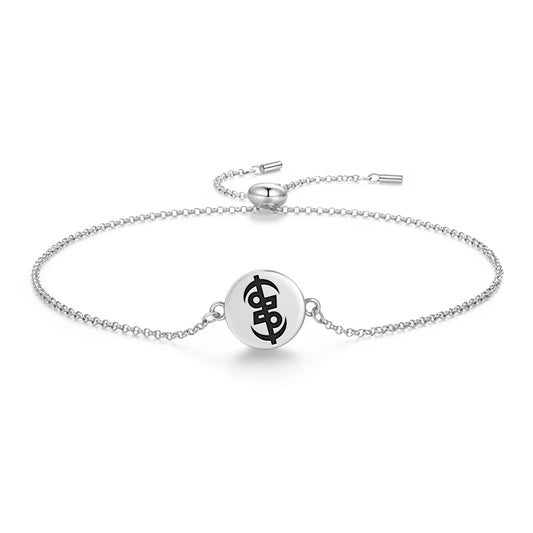 Adinkra Symbols Okuafo Pa 925 Sterling Silver Bracelet Spiritual Sigil Jewelry Gift