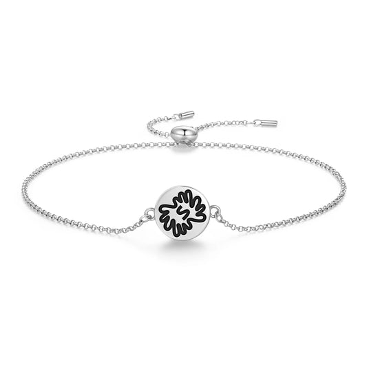 Adinkra Symbols Bi Nka Bi 925 Sterling Silver Bracelet Spiritual Sigil Jewelry Gift